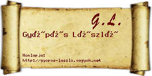 Gyöpös László névjegykártya